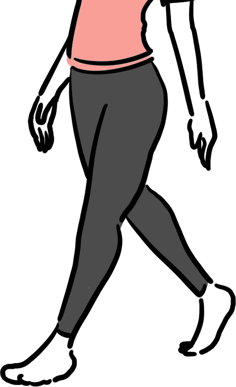 普段の歩き方が大事